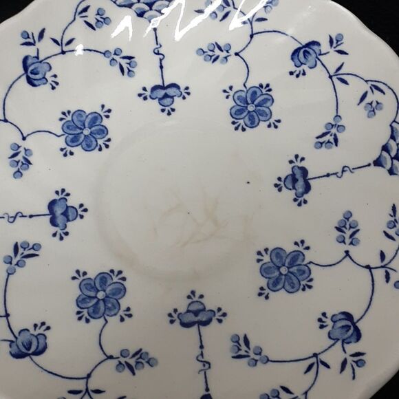 Churchill FINLANDIA (SWIRL RIM ENGLAND)11 Pc. Saucer 3" Set. - Picture 5 of 9